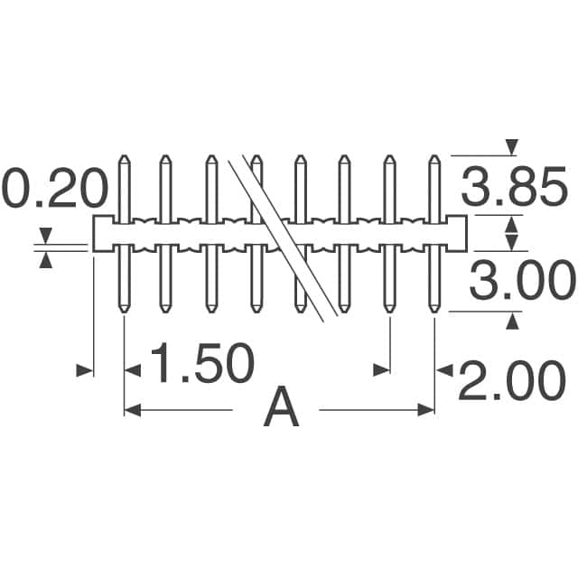26641001RP2 NorComp Inc.  Headers Male Pins